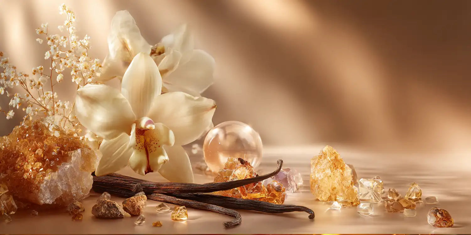 Lattafa Duft Guide 2026 Hintergrundbild in warmem Gold mit Vanille, Amber und Oud