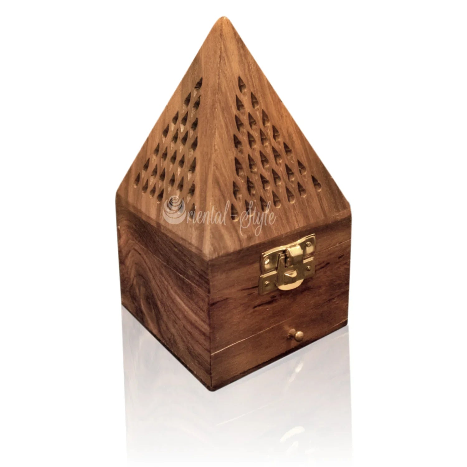Mubkara Sultan - Räuchergefäß Pyramide Für Bakhour Aus Holz Oriental-Style | Oriental-Style