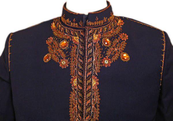 Sherwani - Orientalische Hochzeitsweste mit Stickerei Oriental-Style | Oriental-Style