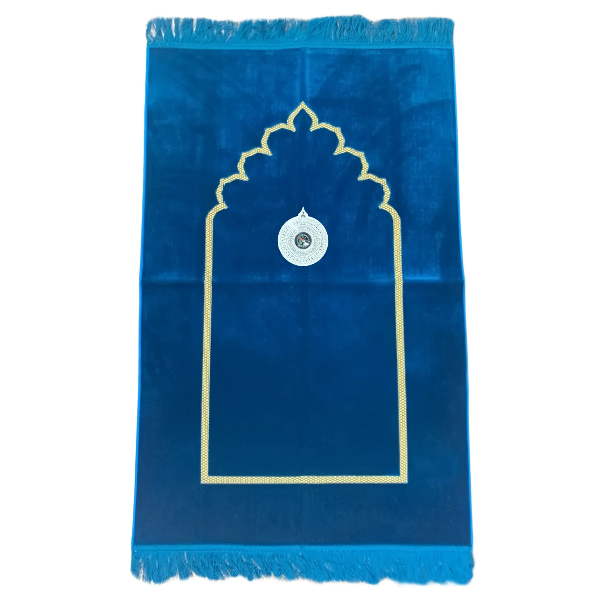 Gebetsteppich - Seccade in Blau mit Kompass Oriental-Style | Oriental-Style