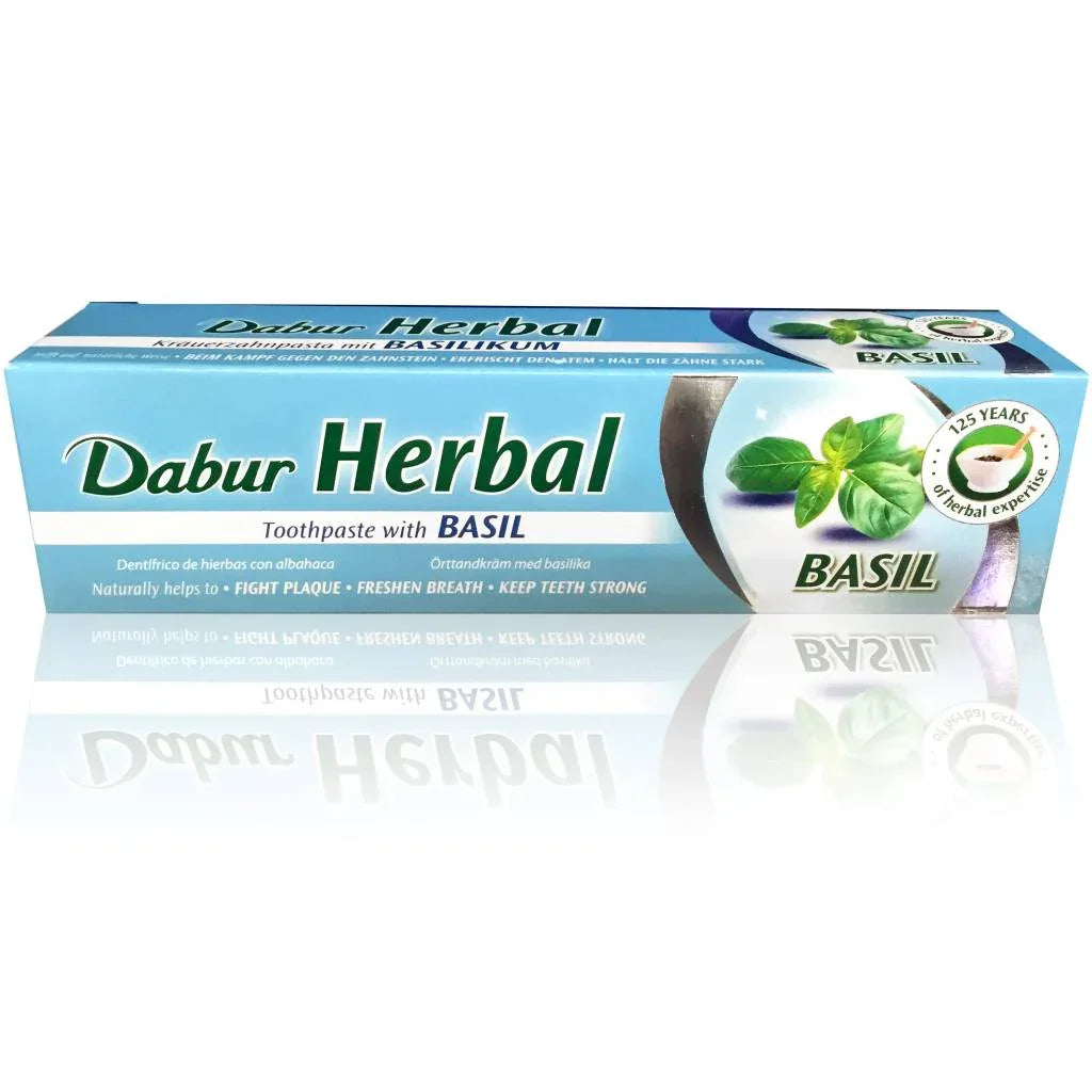 Ayurvedische Zahnpasta mit Basilikum - Vegan, Fluoridfrei (100ml) Dabur | Oriental-Style