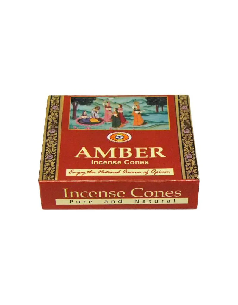 Räucherkegel Duftnote Amber mit Halter (10 Stück) Darshan | Oriental-Style