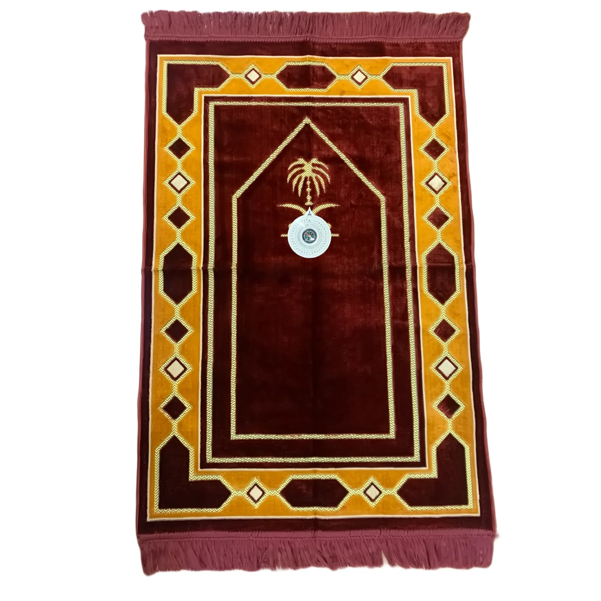 Gebetsteppich - Seccade in Rot mit Kompass Oriental-Style | Oriental-Style