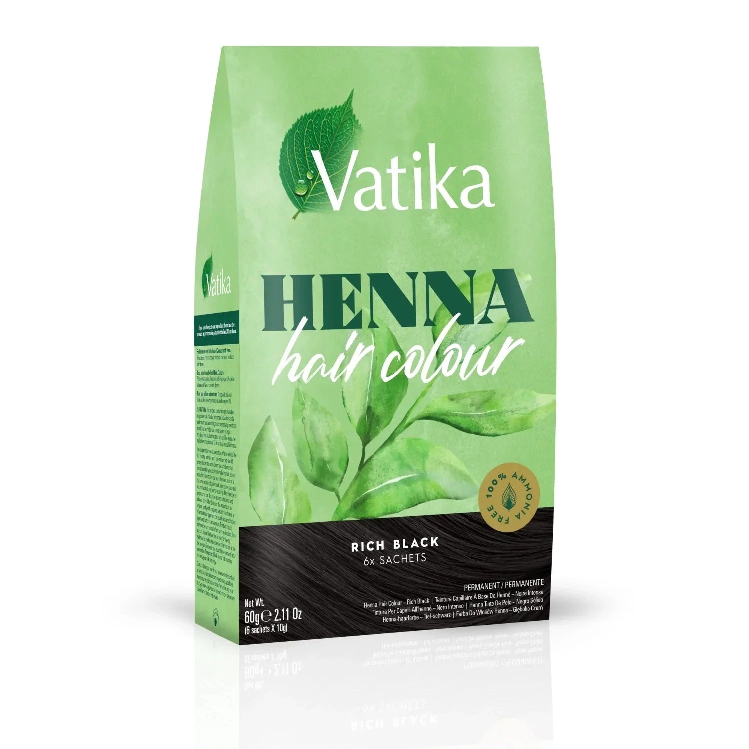 Vatika Henna Haarfarbe Rich Black - Sattes Schwarz 60g Vatika | Oriental-Style