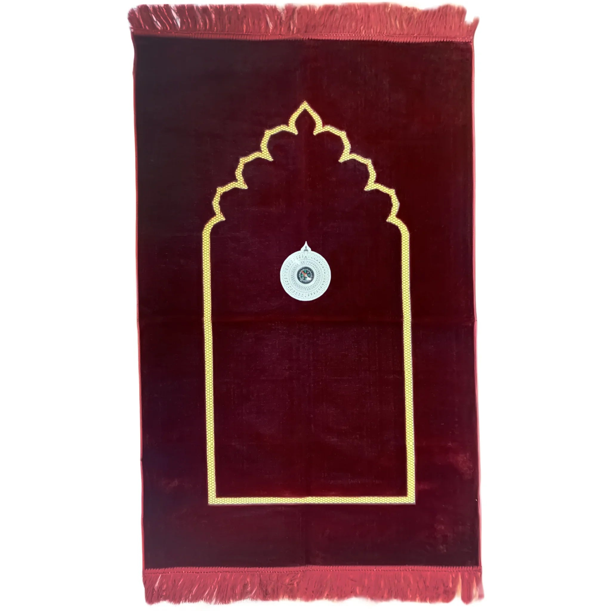 Gebetsteppich - Seccade in Rot mit Kompass Oriental-Style | Oriental-Style
