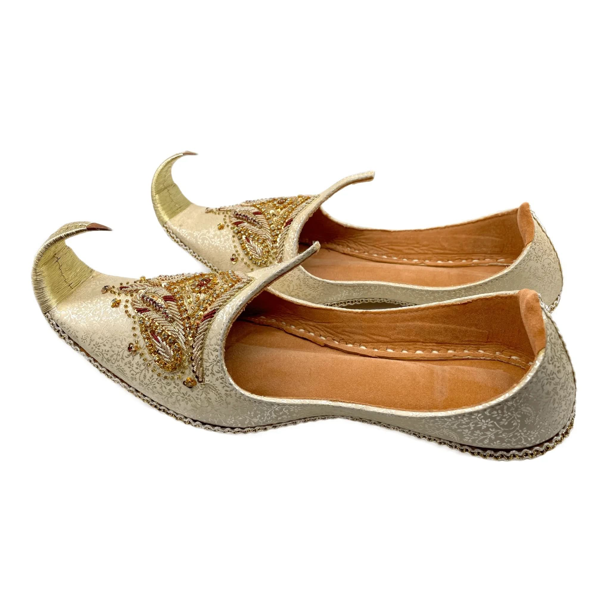 Orientalische Schnabelschuhe - Khussa Schuhe in Gold – Duft von Oriental - Style | oriental - style.de