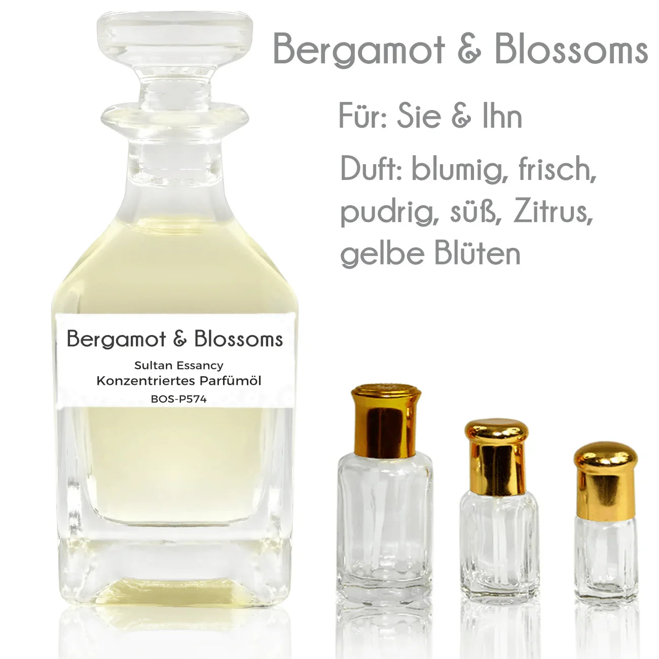 Parfümöl Bergamot & Blossoms - Attar Parfüm ohne Alkohol Sultan Essancy | Oriental-Style