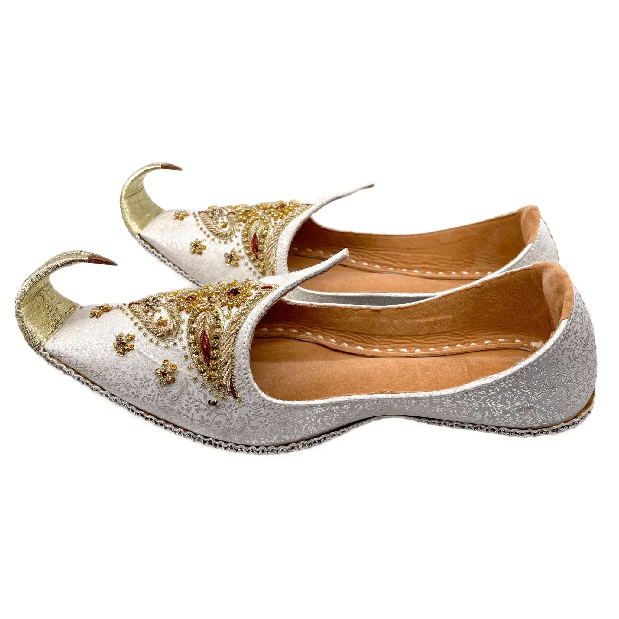 Orientalische Schnabelschuhe - Khussa Schuhe in Creme – Duft von Oriental - Style | oriental - style.de