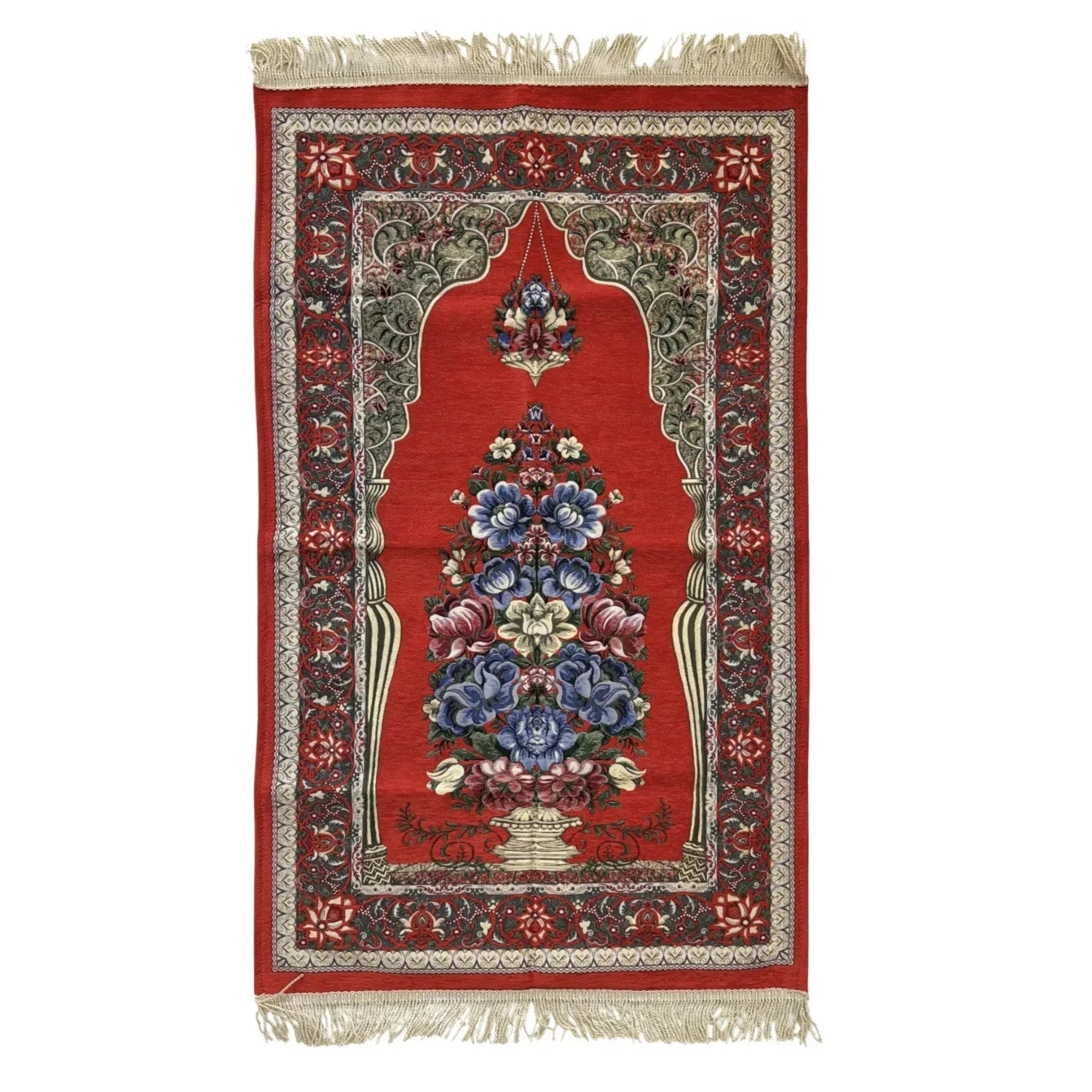 Gebetsteppich Luxus Seccade – Rubinrot Oriental-Style | Oriental-Style