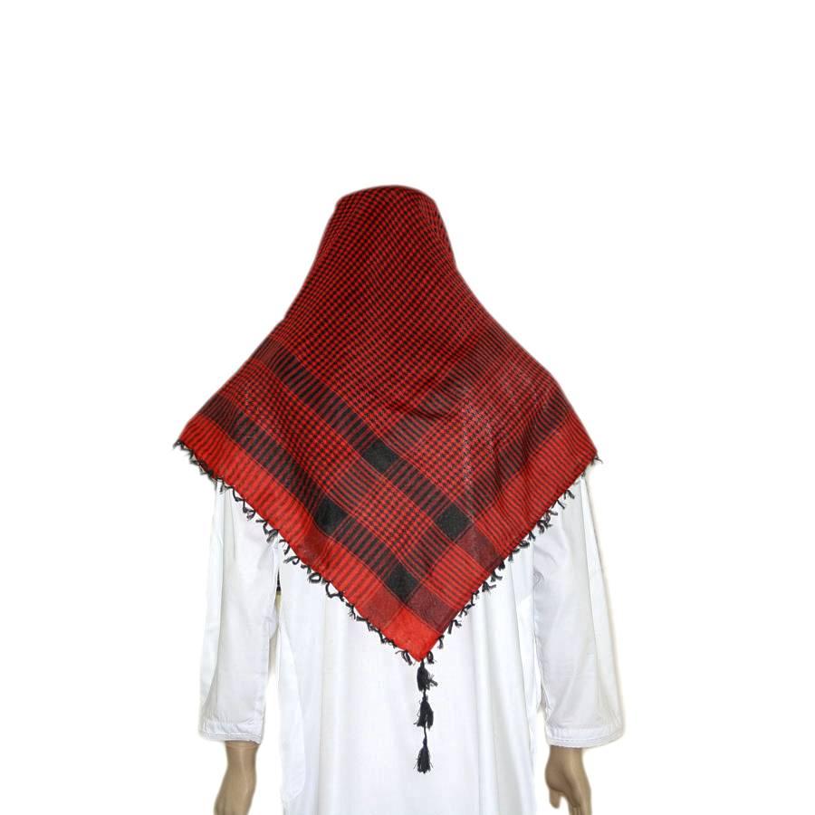Großes Tuch - Shemagh in Rot-Schwarz 120x115cm Oriental-Style | Oriental-Style