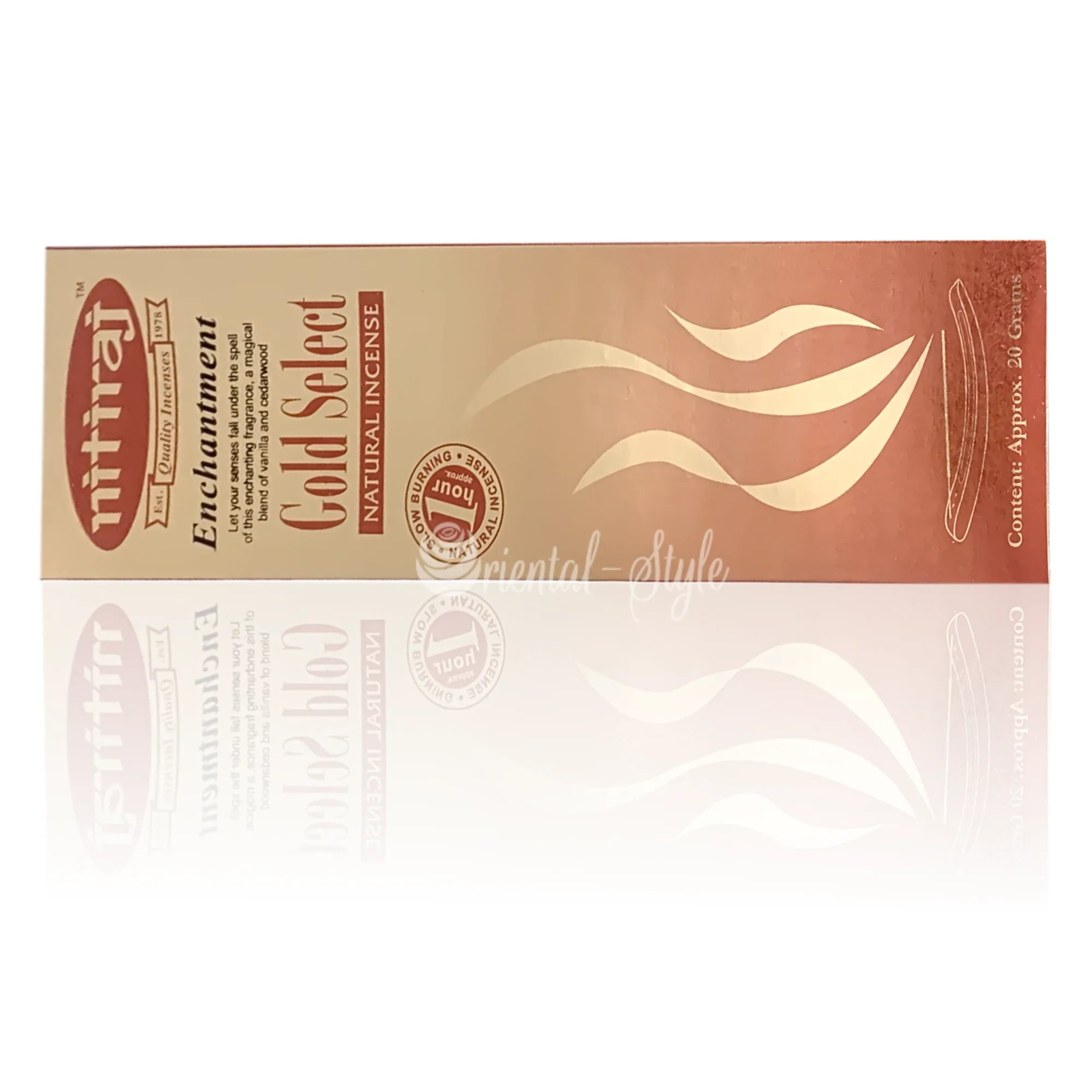 Premium Räucherstäbchen Nitiraj Gold Select Enchantment (20g) Nitiraj | Oriental-Style