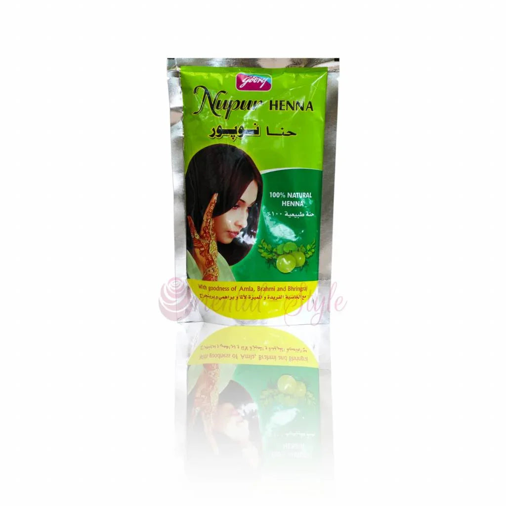 Dunkelrotes Hennapulver Nupur mit Kräutern 200g Oriental-Style | Oriental-Style
