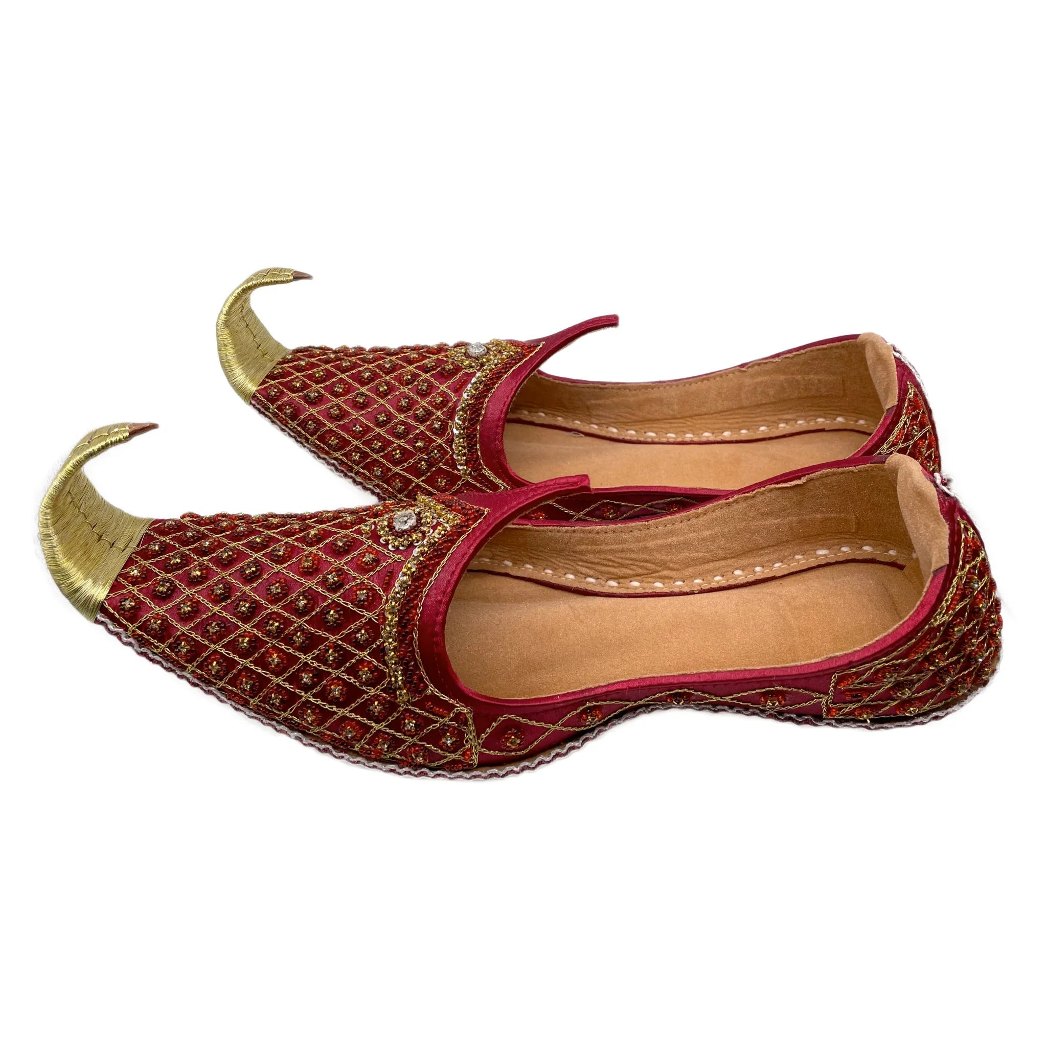 Orientalische Schnabelschuhe - Khussa Schuhe in Dunkelrot Oriental-Style | Oriental-Style