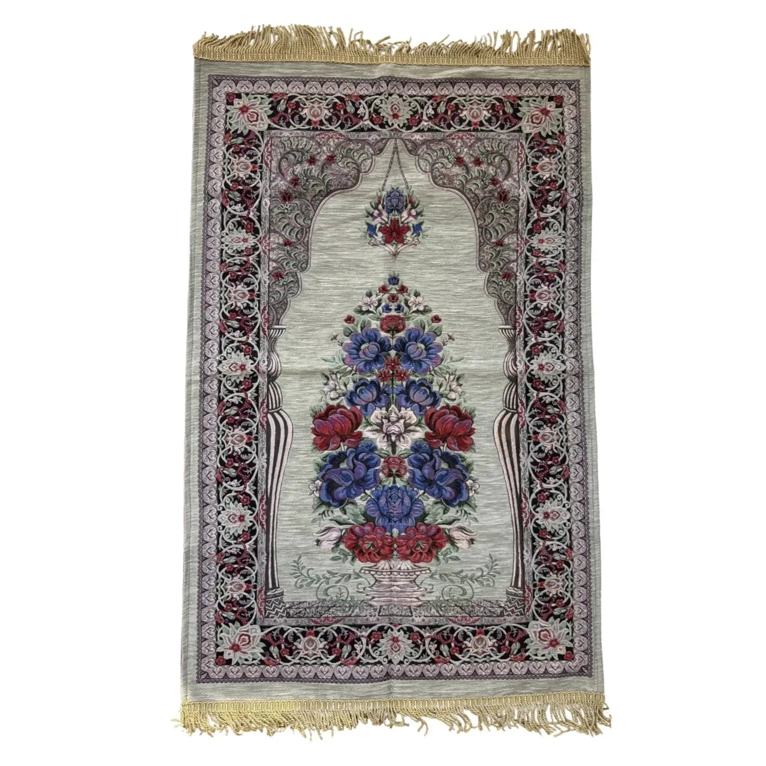 Gebetsteppich Luxus Seccade – Salbeisilber Oriental-Style | Oriental-Style