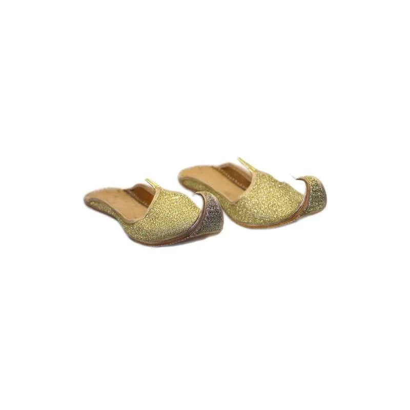 Indische Schnabelschuhe - Offene Khussa Schuhe in Gold Oriental-Style | Oriental-Style
