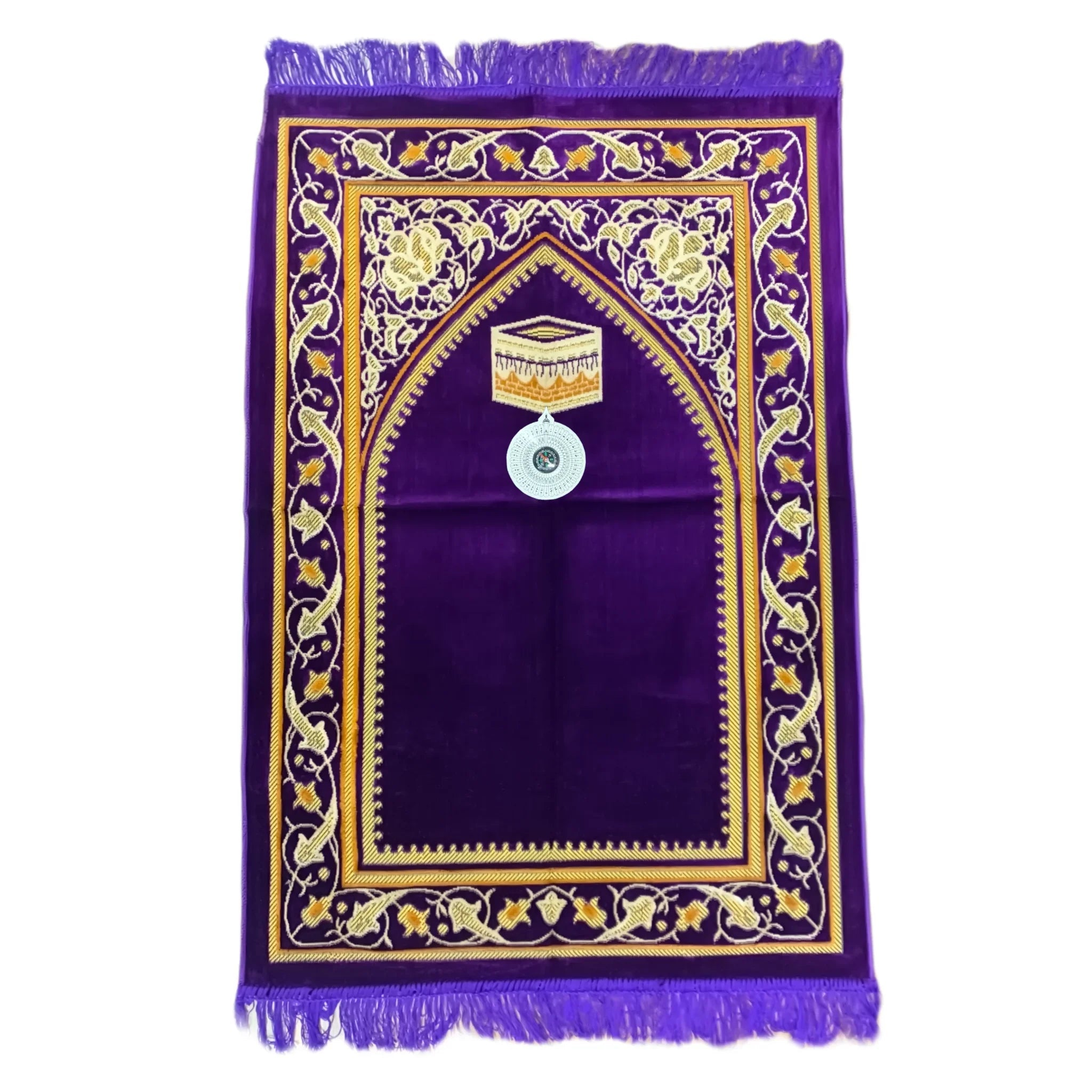 Gebetsteppich - Seccade in Violett mit Kompass Oriental-Style | Oriental-Style