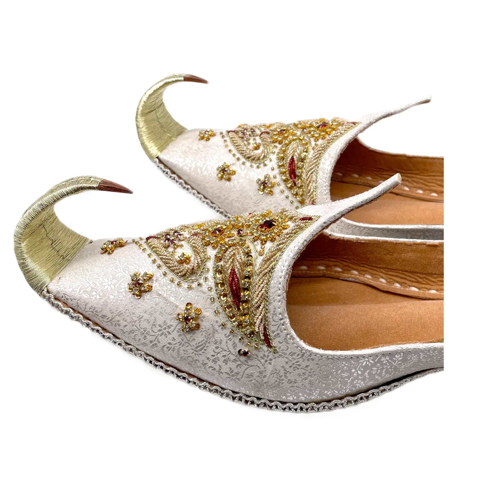 Orientalische Schnabelschuhe - Khussa Schuhe in Creme Oriental-Style | Oriental-Style