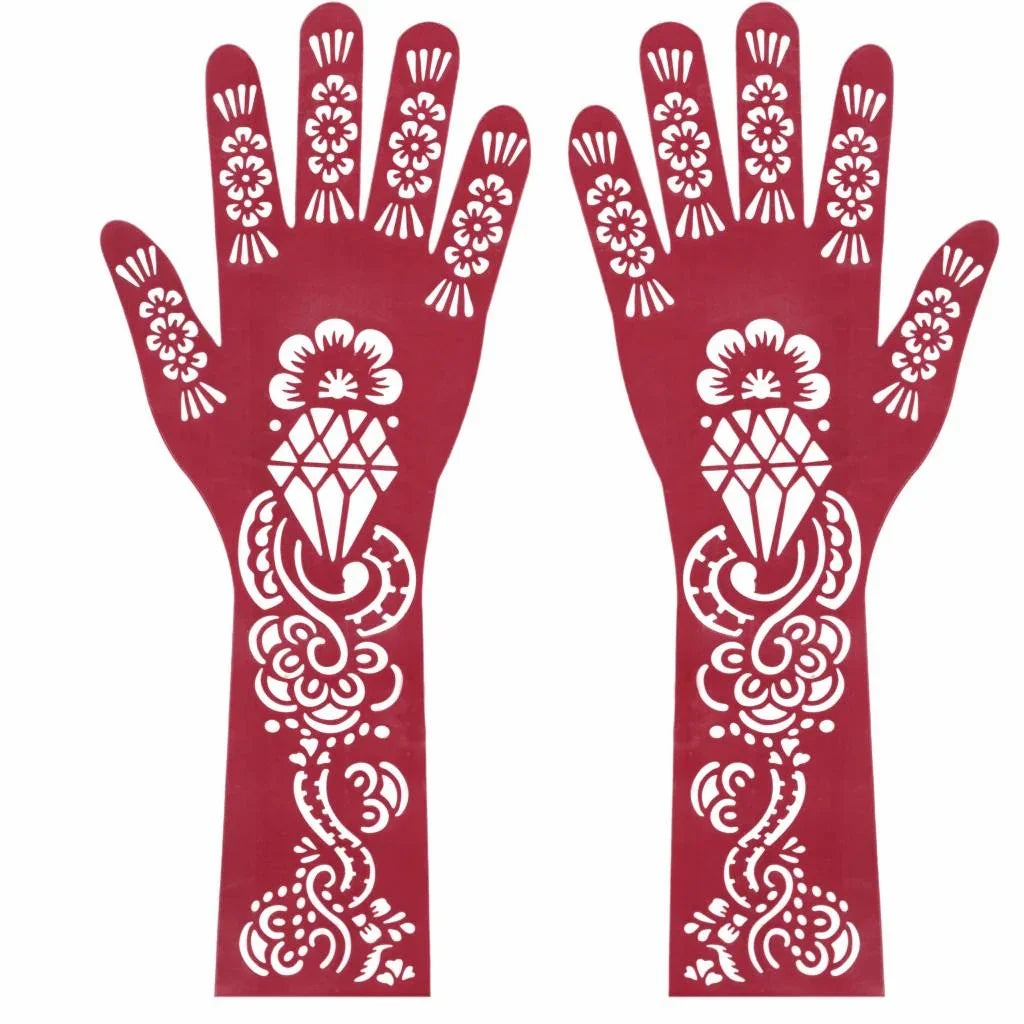Selbstklebende Hennaschablone für Henna-Tattoos - Hand Arm Oriental-Style | Oriental-Style