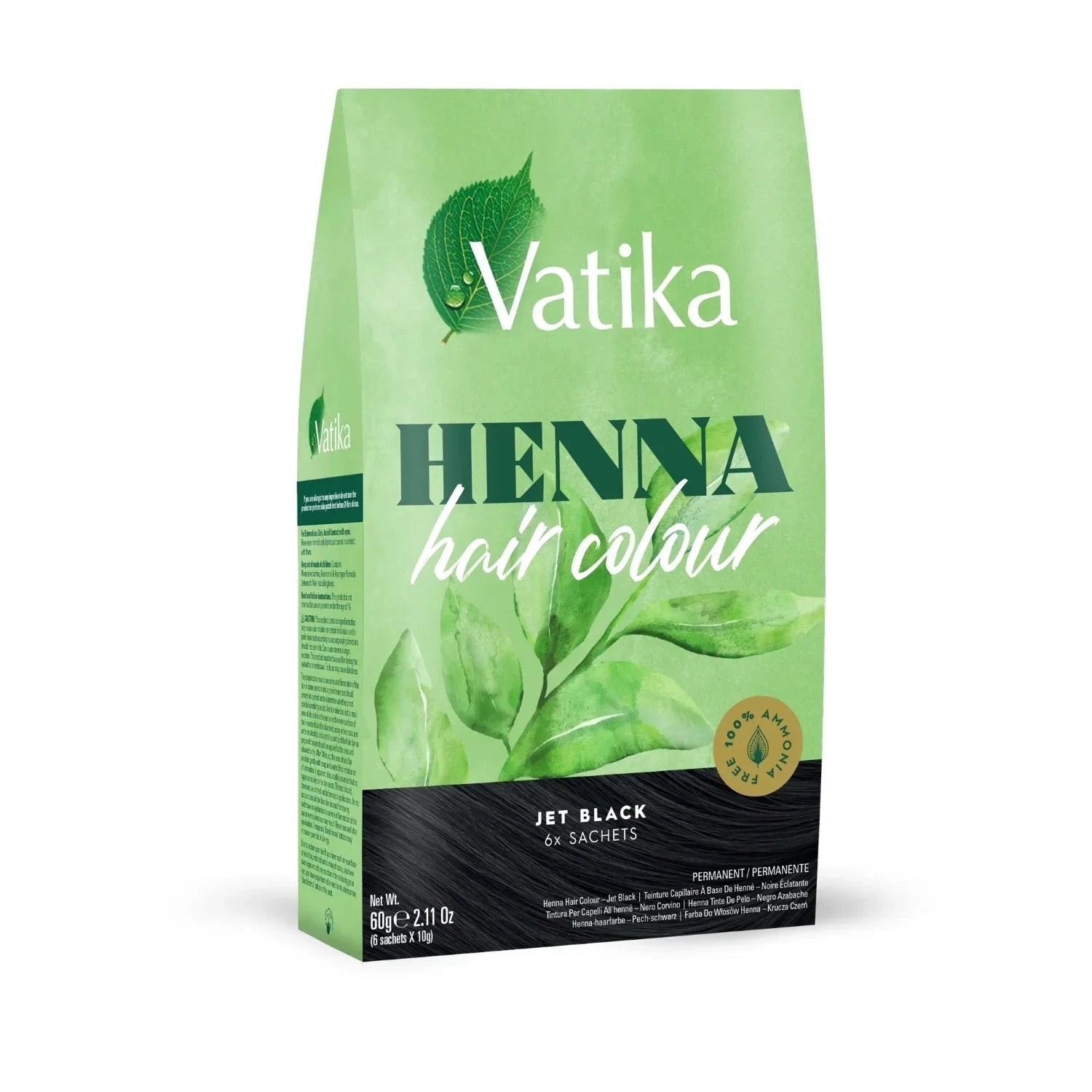 Vatika Henna Haarfarbe Jet Black Schwarz 60g Vatika | Oriental-Style
