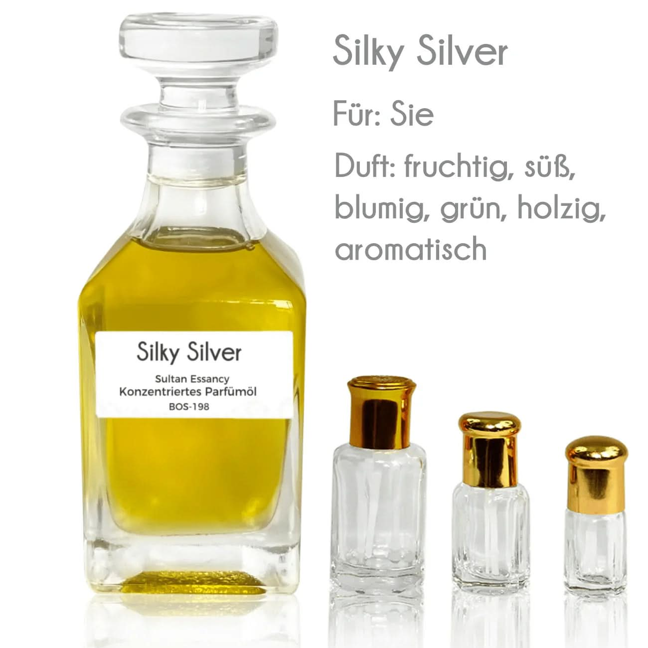 Konzentriertes Parfümöl Silky Silver - Parfüm ohne Alkohol – Duft von Oriental - Style | oriental - style.de