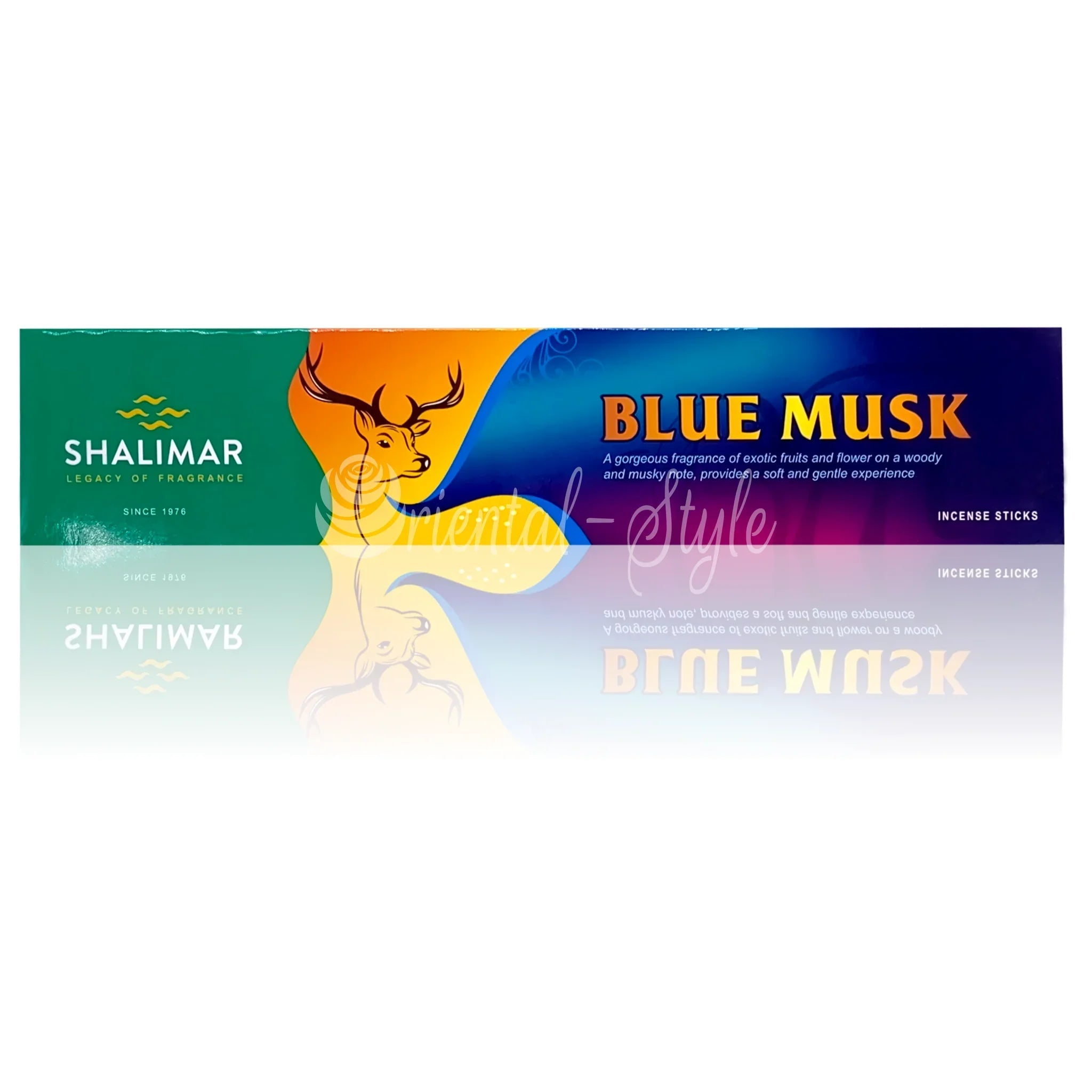 Premium Räucherstäbchen Blue Musk mit Moschus (20g) Shalimar | Oriental-Style