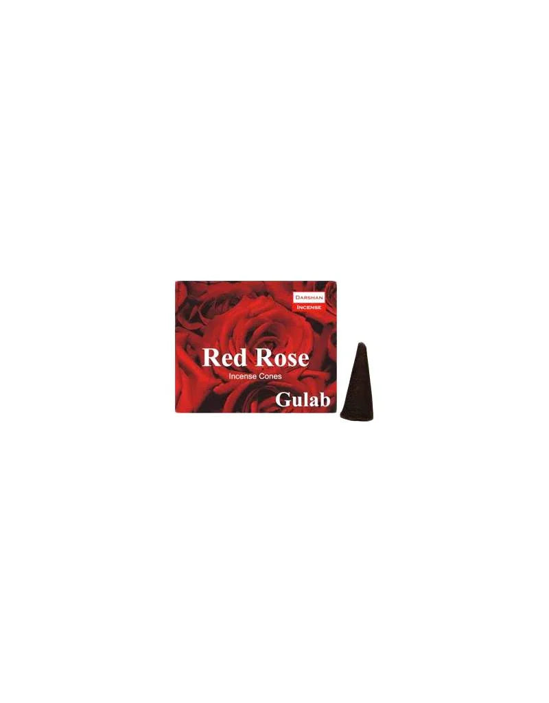 Räucherkegel Duftnote Rose mit Halter (10 Stück) Darshan | Oriental-Style