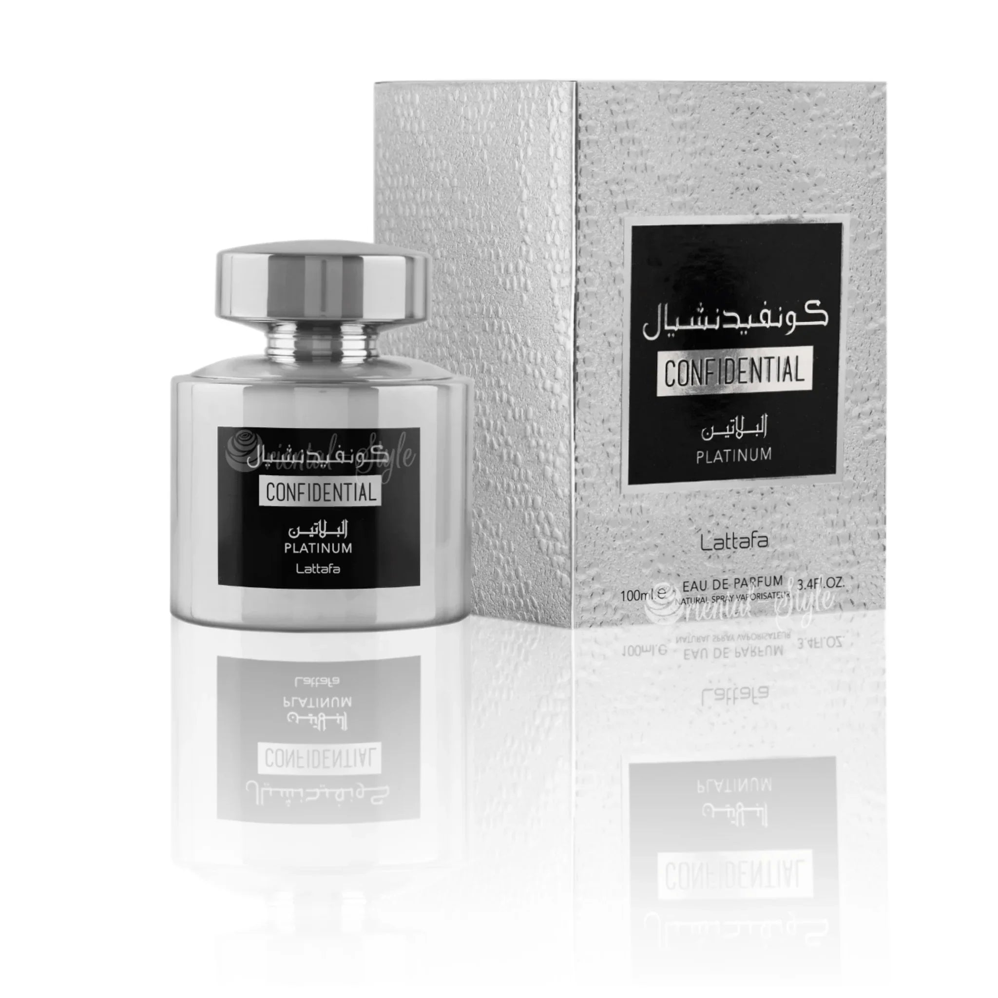 Confidential Platinum Lattafa Eau de Parfum 100ml Parfüm Spray Lattafa | Oriental-Style