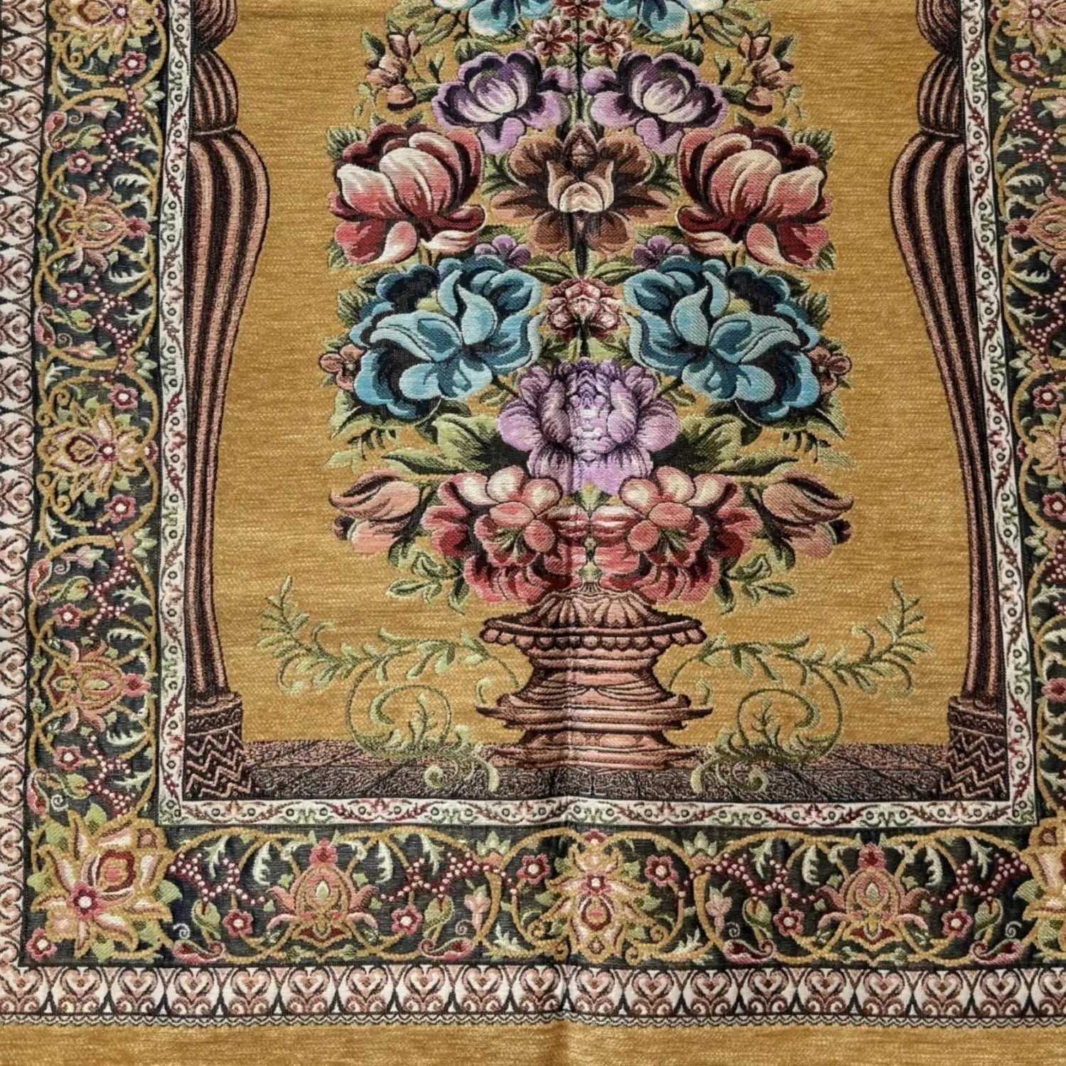 Gebetsteppich Luxus Seccade – Goldbraun Oriental-Style | Oriental-Style