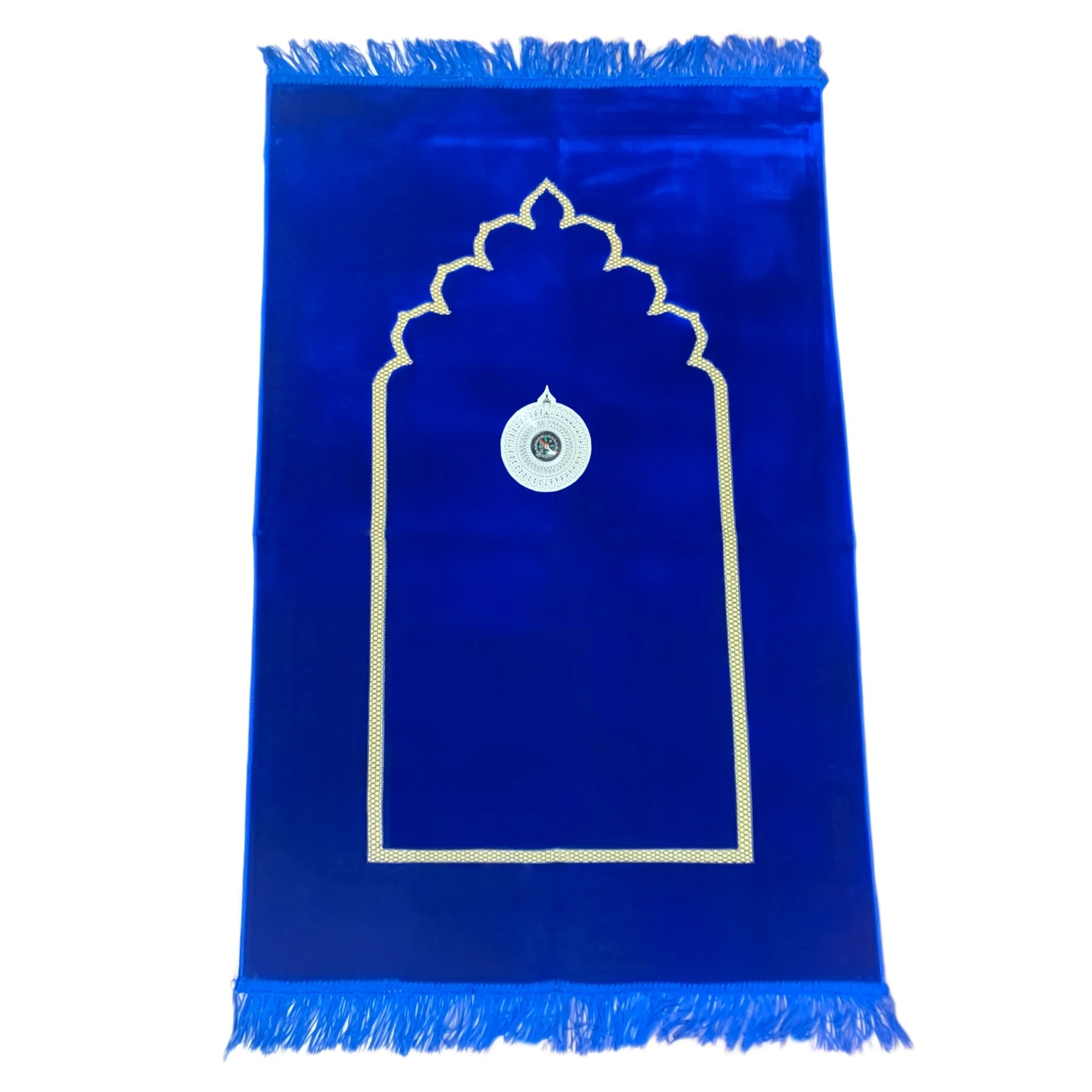 Gebetsteppich - Seccade in Blau mit Kompass Oriental-Style | Oriental-Style