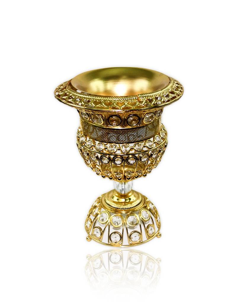 Mubkara - Großes Räuchergefäß Gold für Räuchern mit Bakhour Oriental-Style | Oriental-Style