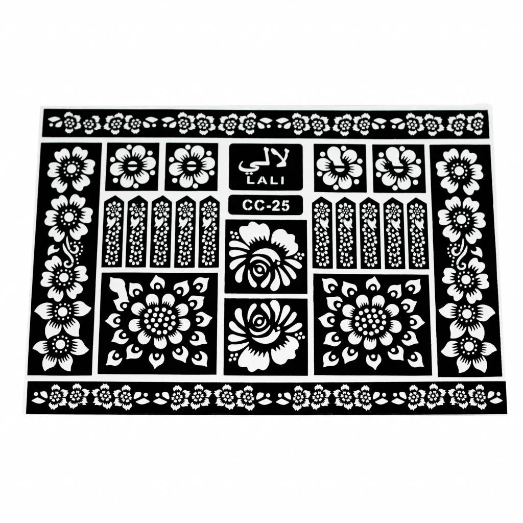 Selbstklebende Hennaschablonen Für Tattoos Maxiset (38cm x 27cm) Oriental-Style | Oriental-Style