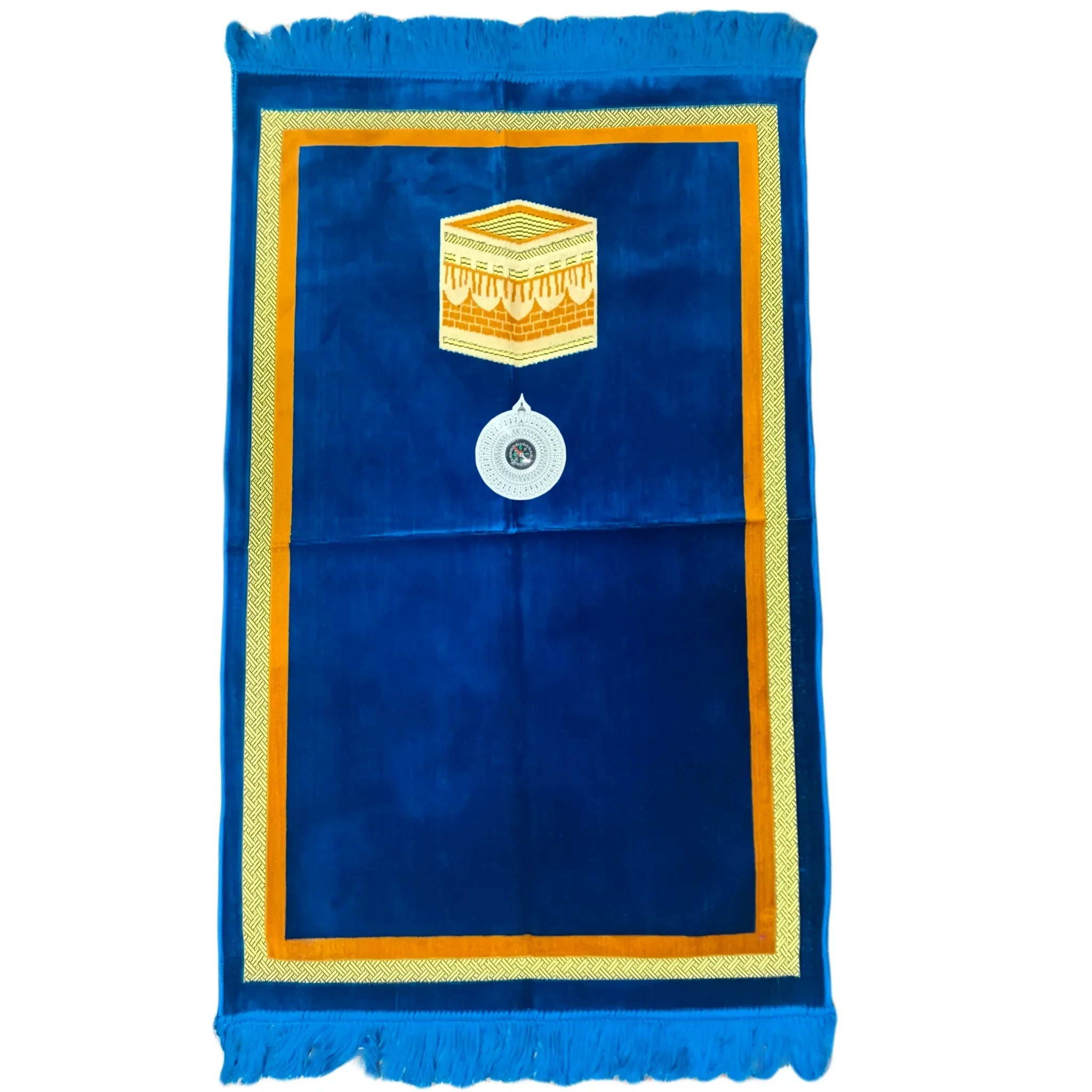 Gebetsteppich - Seccade in Blau mit Kompass Oriental-Style | Oriental-Style