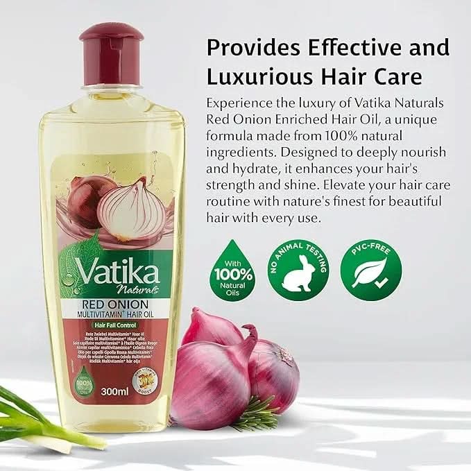 Vatika Naturals Multivitamin Enriched Red Onion Hair Oil 3