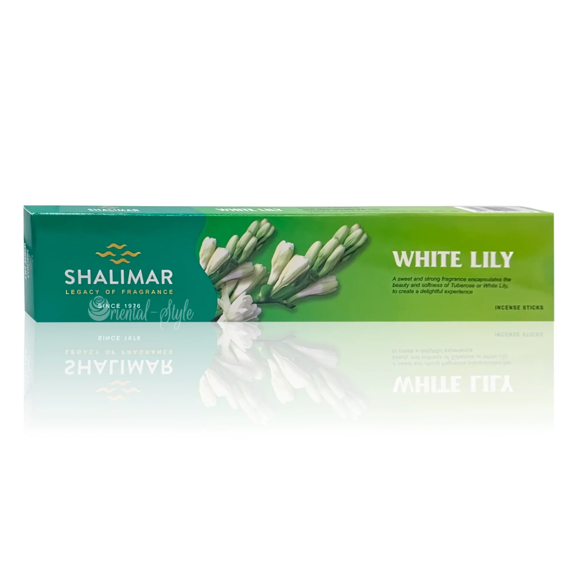 Räucherstäbchen White Lily mit Lilienduft (50g) Shalimar | Oriental-Style