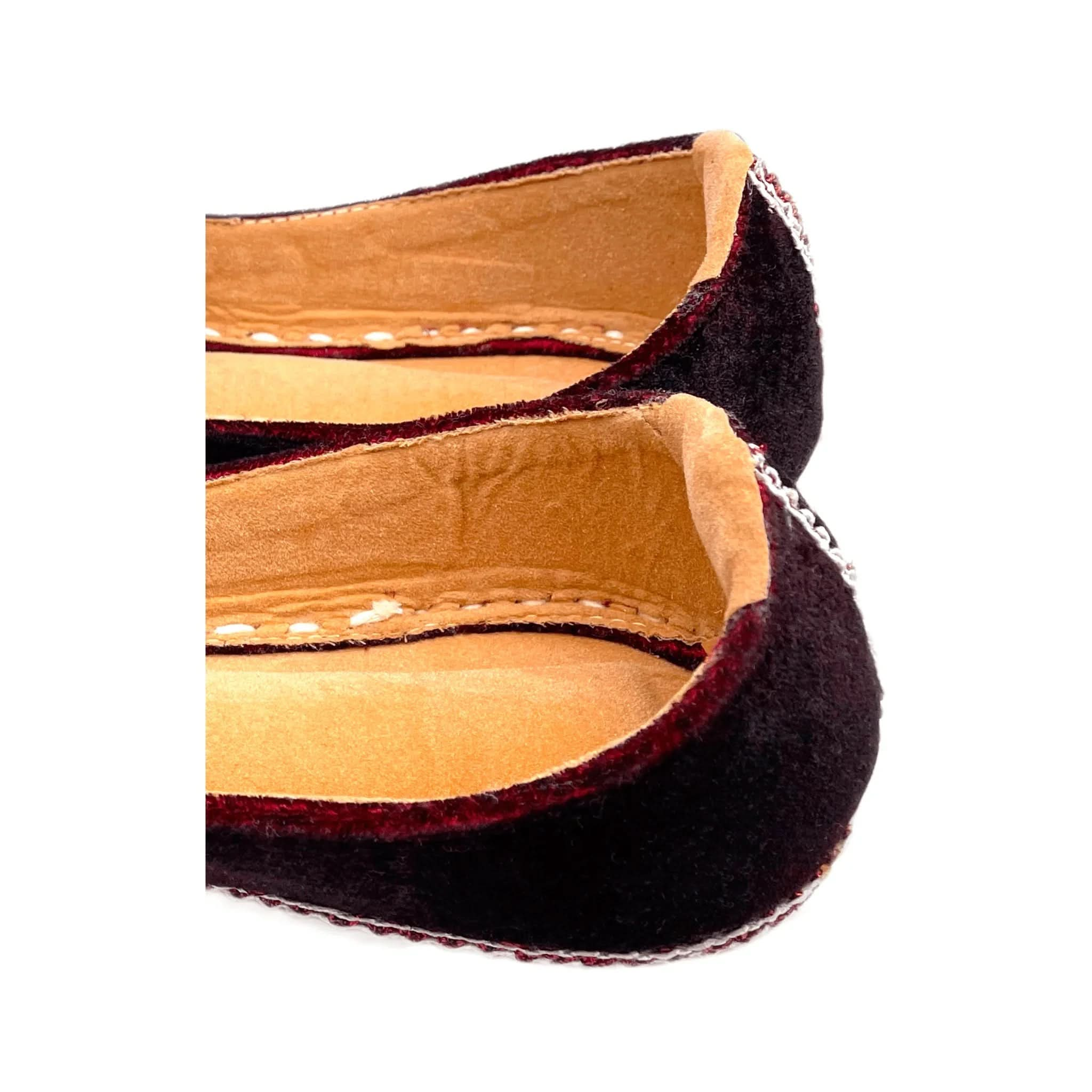 Orientalische Schnabelschuhe - Khussa Schuhe in Dunkelrot – Duft von Oriental - Style | oriental - style.de