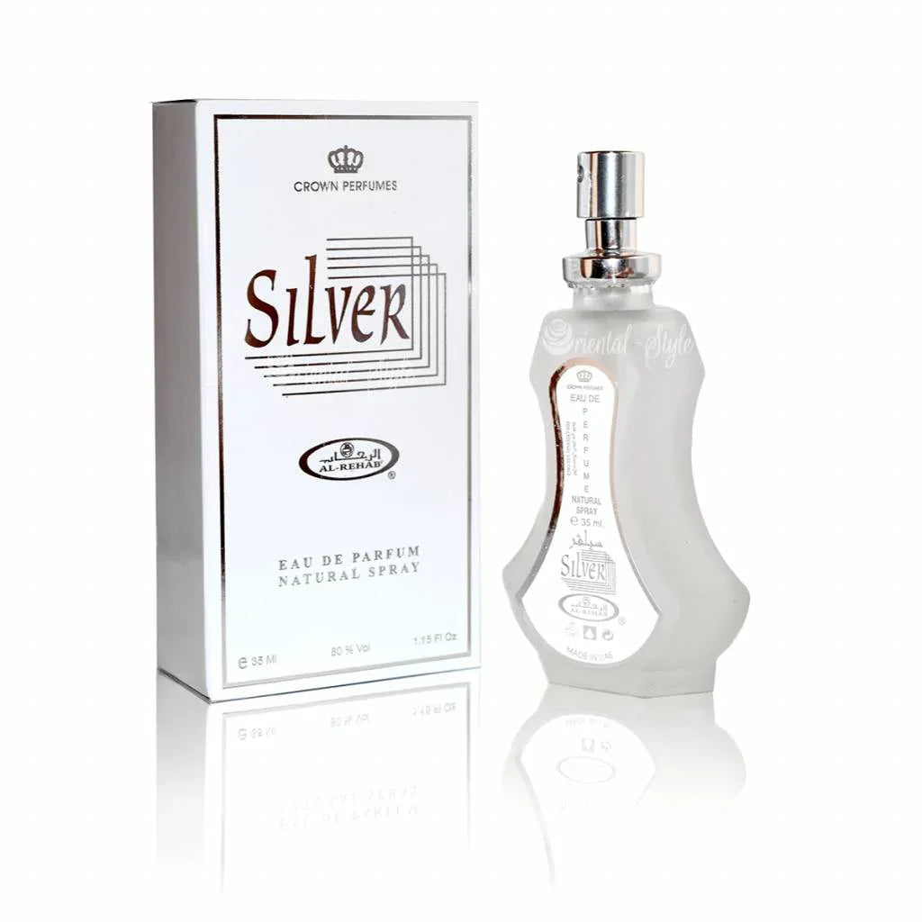 Silver Al Rehab Eau de Parfum 35ml Vaporisateur/Spray Al Rehab | Oriental-Style