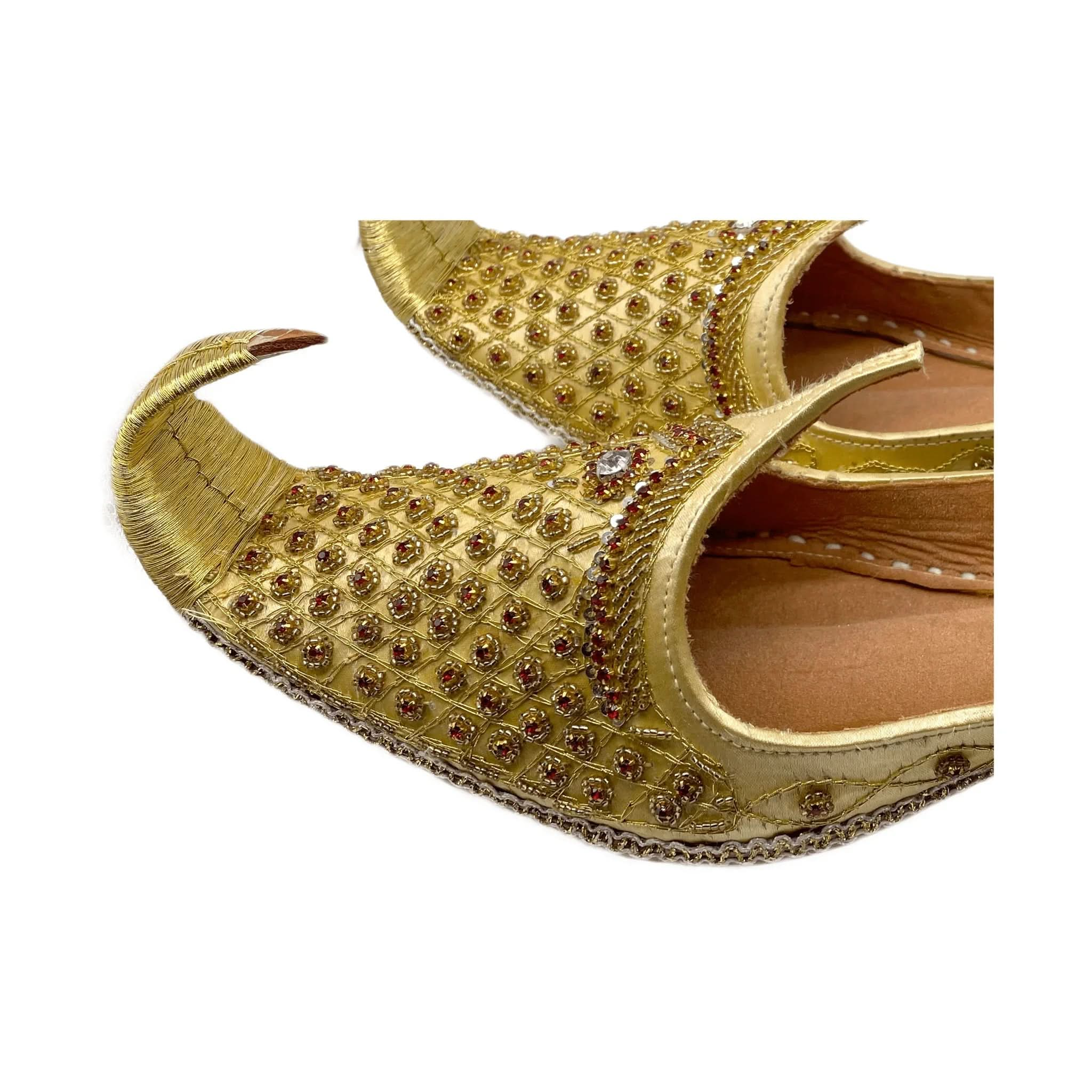 Orientalische Schnabelschuhe - Khussa Schuhe in Gold – Duft von Oriental - Style | oriental - style.de