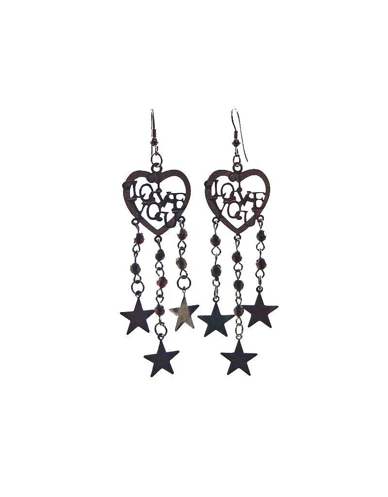 Hängeohrringe Schwarzmetallic - Love Oriental-Style | Oriental-Style