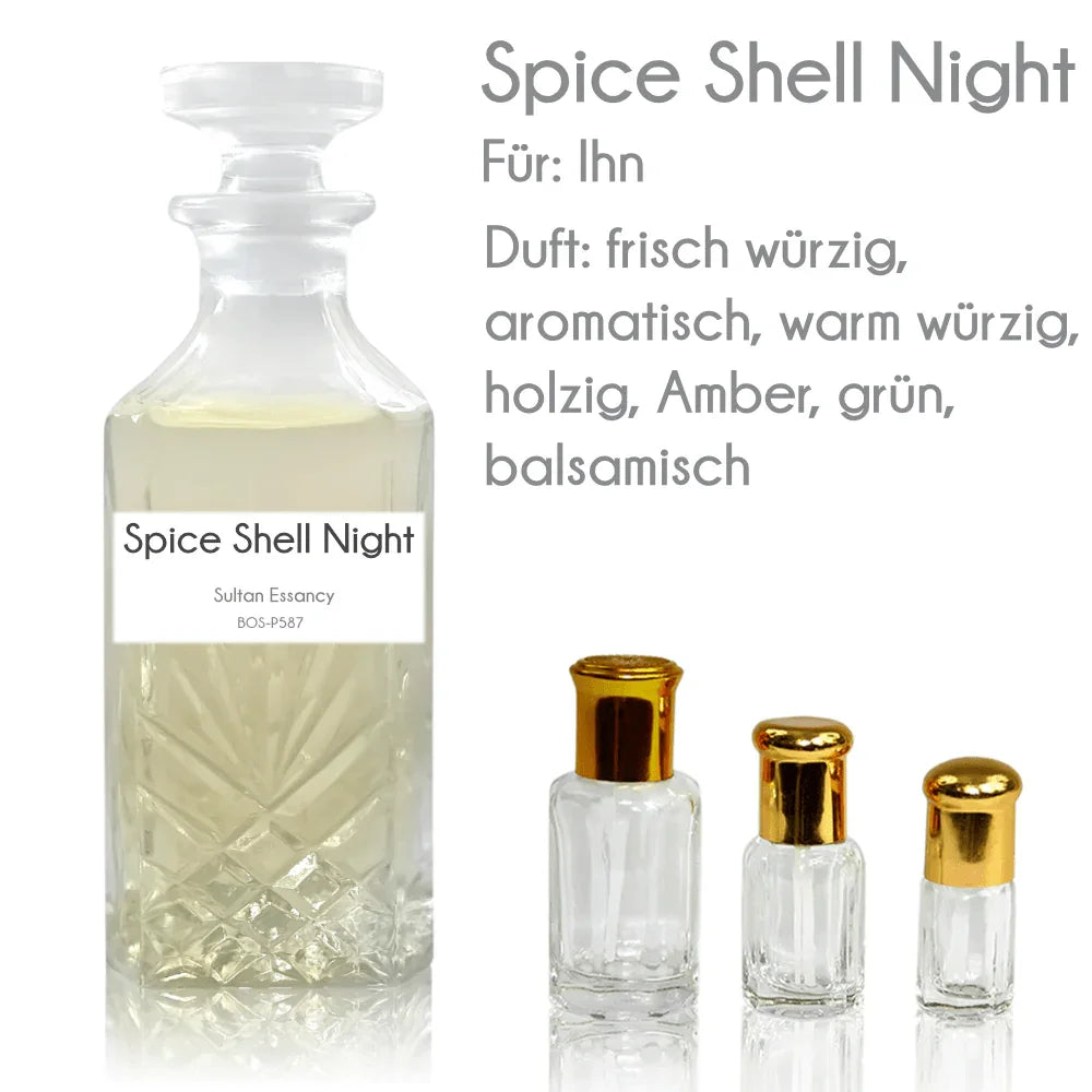 Parfümöl Spice Shell Night - Attar Parfüm ohne Alkohol Sultan Essancy | Oriental-Style