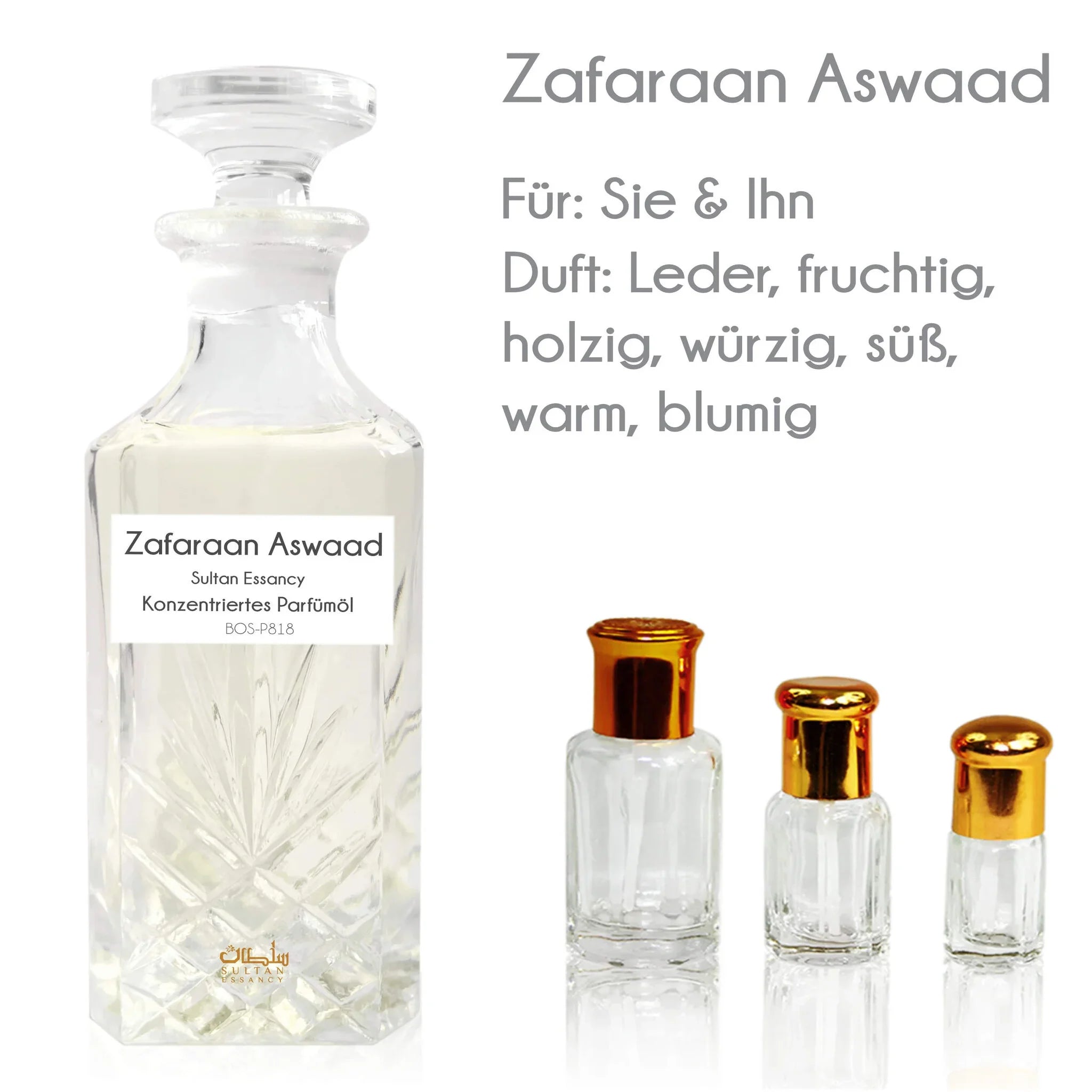 Parfümöl Zafaraan Aswaad - Parfüm ohne Alkohol Sultan Essancy | Oriental-Style