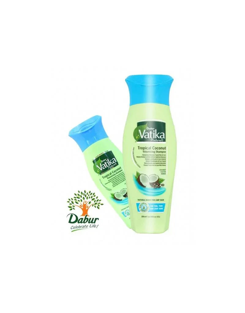 Dabur Naturals Kokosnuss Shampoo - Tropical Coconut für mehr Volumen (400ml) Vatika | Oriental-Style