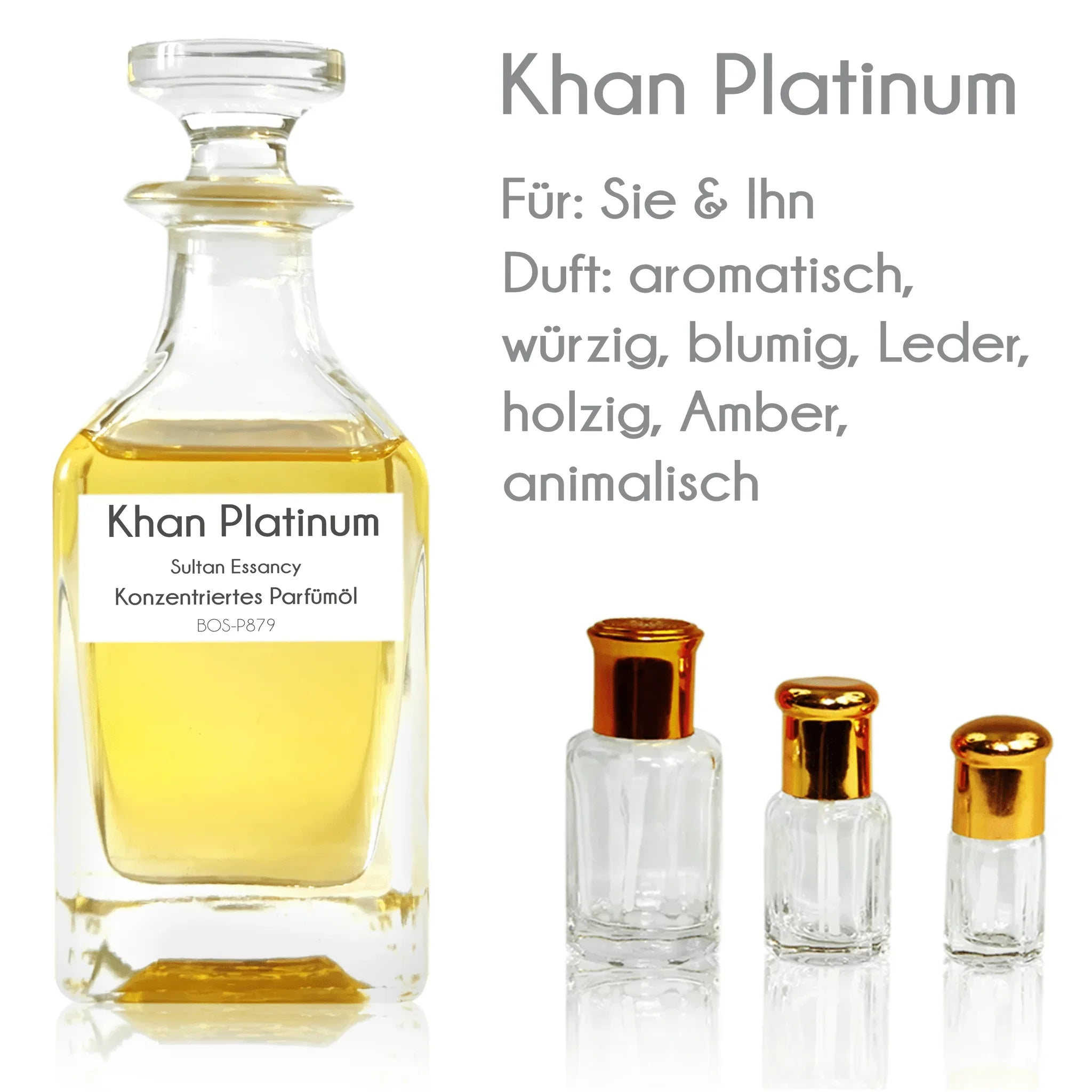 Parfümöl Khan Platinum - Parfüm ohne Alkohol Sultan Essancy | Oriental-Style