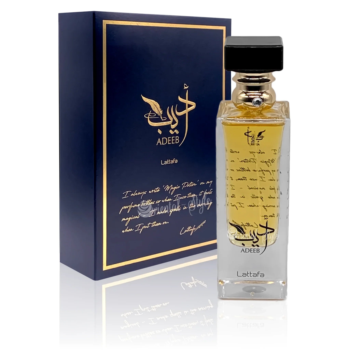 Adeeb Lattafa Eau de Parfum Flakon und Verpackung 80ml