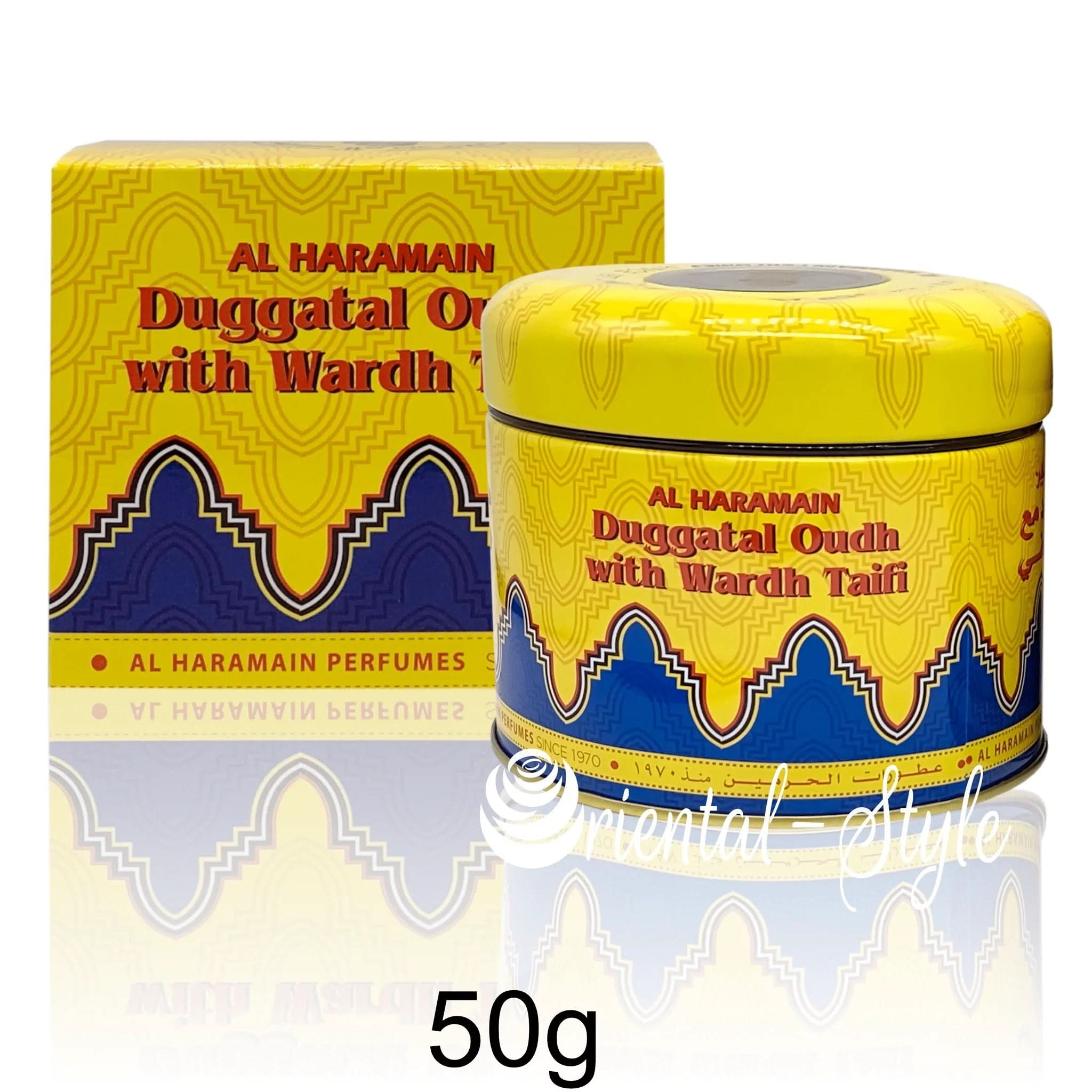 Bakhoor Duggatal Oudh With Wardh Taifi Räucherwerk (50g) – Duft von Al Haramain | oriental - style.de