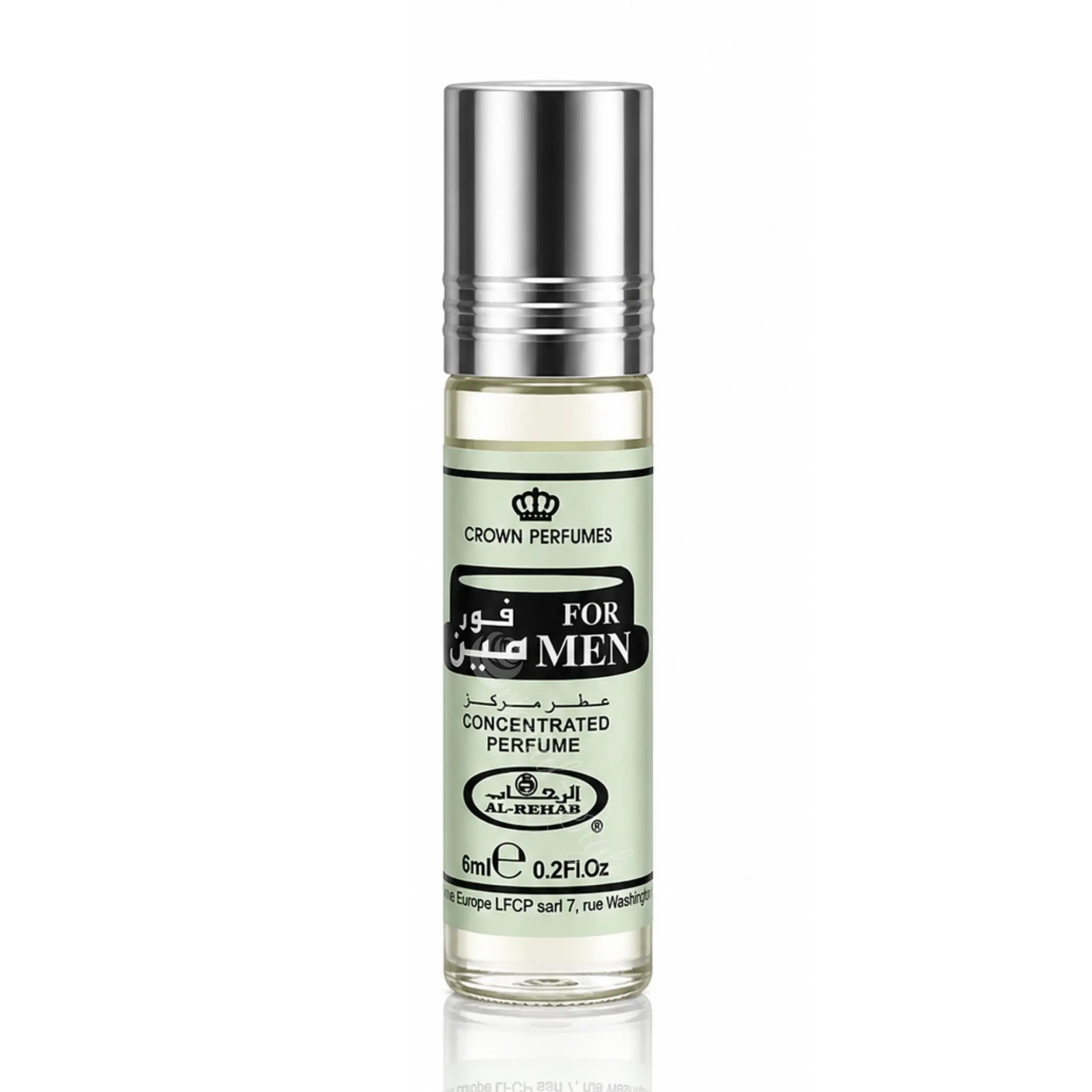Al Rehab For Men Parfümöl 6ml Roll-on Flakon – frischer würziger Männerduft mit Zitrone, Eukalyptus und Moschus – Oriental-Style