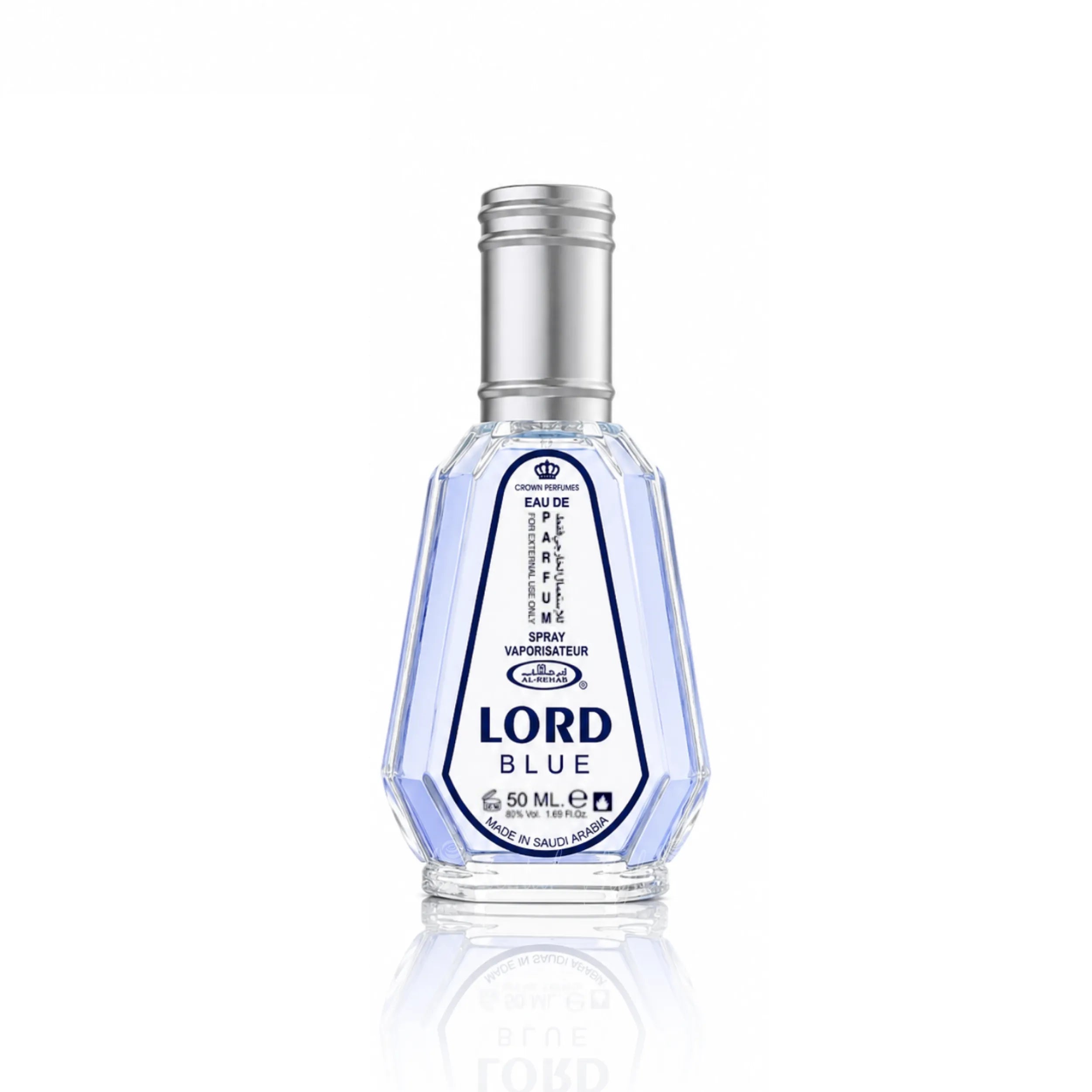 Al Rehab Lord Blue Eau de Parfum Flakon für Männer, aquatisches Herrenparfüm mit Bergamotte, Patchouli und Guajakholz – Oriental-Style