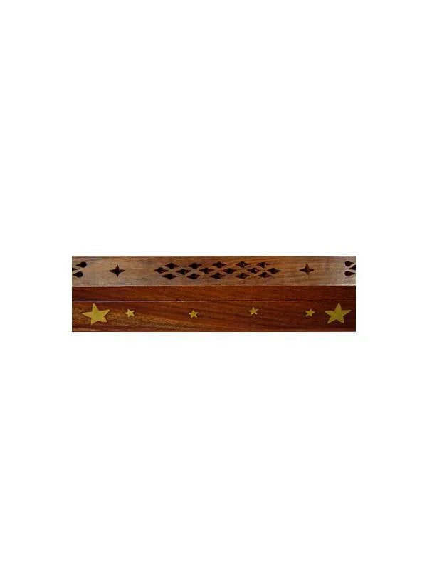 Räucherstäbchenhalter mit Intarsien und Aufbewahrungsfach "Sterne" Oriental-Style | Oriental-Style