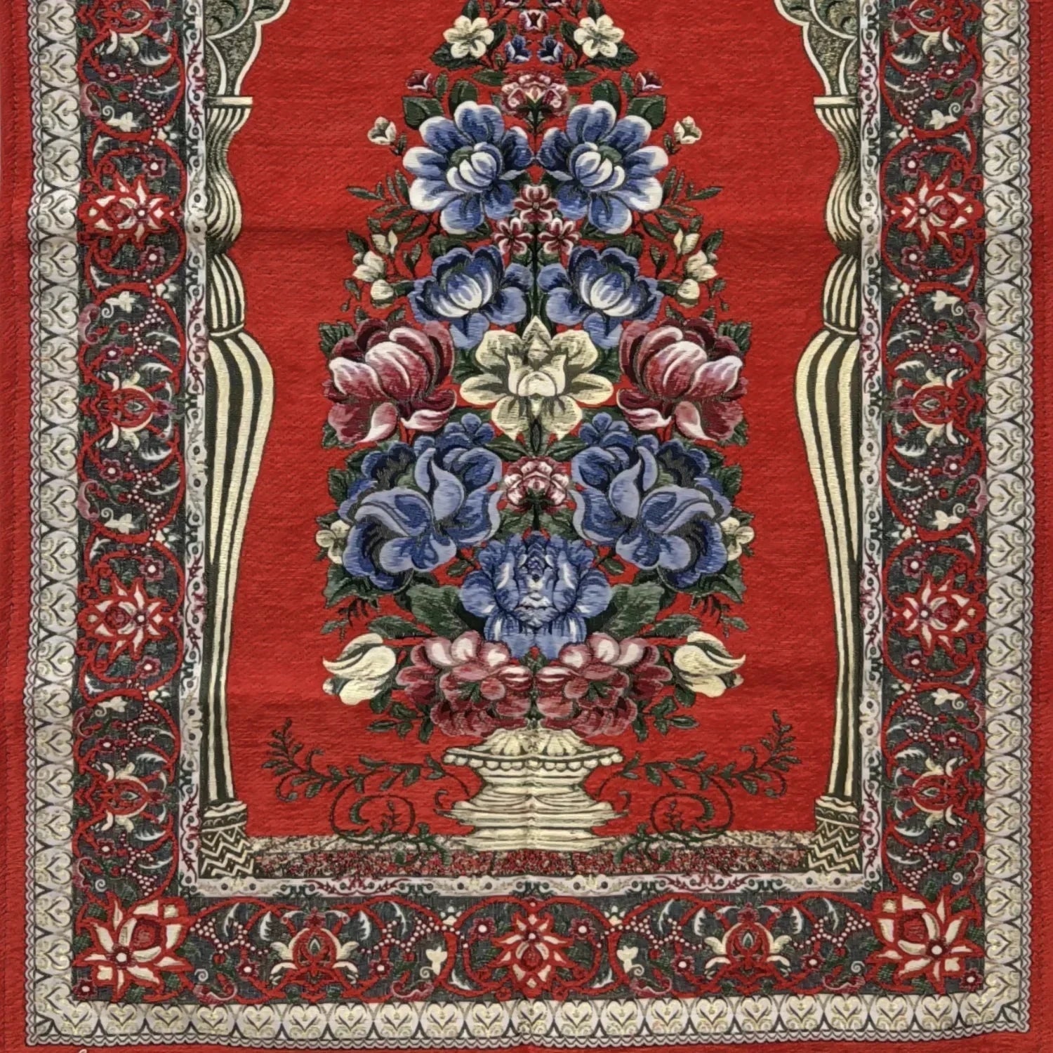 Gebetsteppich Luxus Seccade – Rubinrot Oriental-Style | Oriental-Style