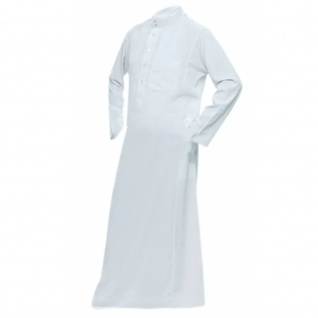 Al Haramain Arabische Jalabiya Djellabia Kaftan Für Männer In Weiss Oriental-Style | Oriental-Style