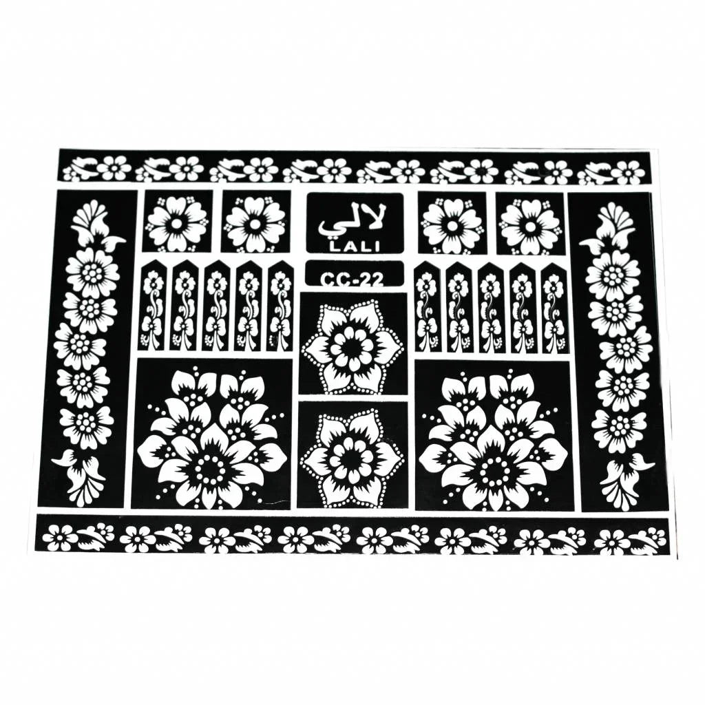 Selbstklebende Hennaschablonen Für Tattoos Maxiset (38cm x 27cm) Oriental-Style | Oriental-Style